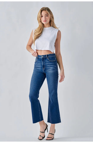 Happi Clean Cropped Flare Jean