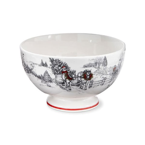 farmhouse pedestal bowl - multi