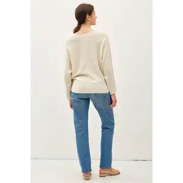 Basic Sweater With Oversize Sleeve