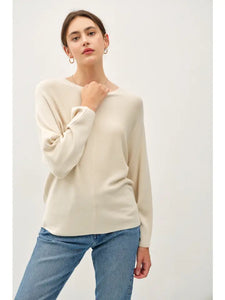 Basic Sweater With Oversize Sleeve