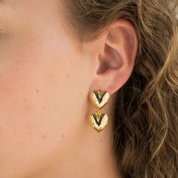 Double Hearts Earrings: Valentine's Day Favorite