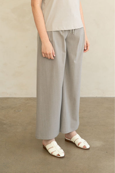 Tailored Pinstripe Wide Leg Trouser