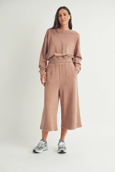 High Rise Wide Leg Cropped