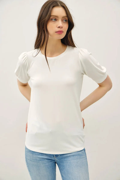 Puff Sleeve Bamboo Top