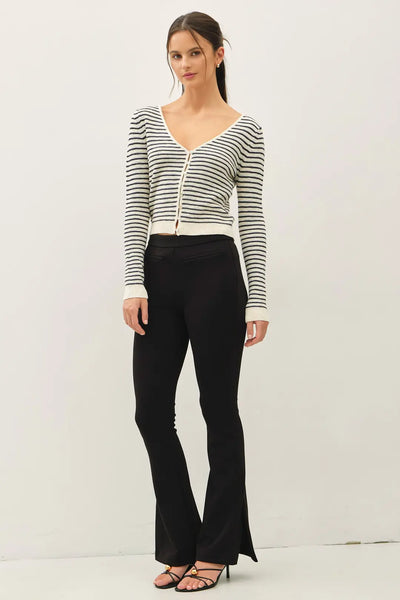 Stripe Crop Cardigan
