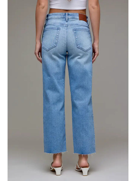 Ella Mid Rise Cropped Classic Straight