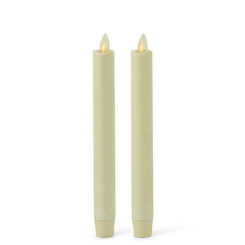 2 Pack 6 Inch Ivory Wax Luminara Indoor Taper Candles