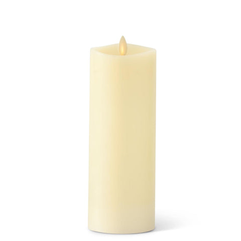 3" x 8.5" Unscented Luminara Ivory Pillar candle