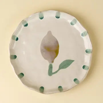 Painted Petals Plate, Lemon