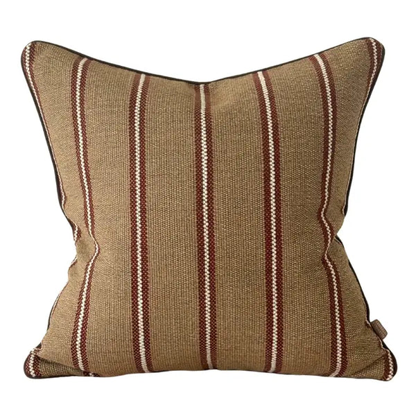 18" Zara Chestnut Stripe Pillow