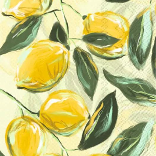 Painterly Lemons Guest Towel