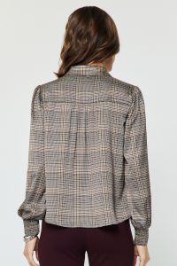 Plaid Button Blouse
