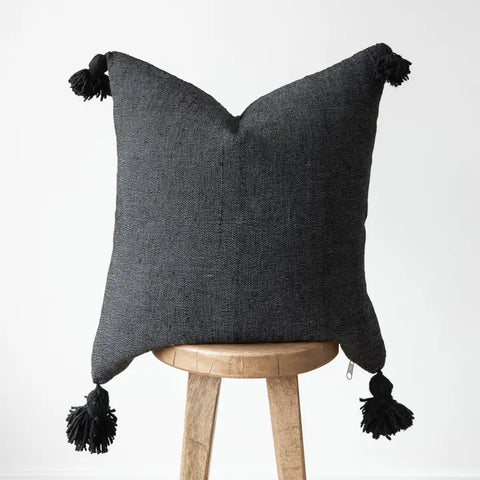 Noir - Moroccan Pillow 22"