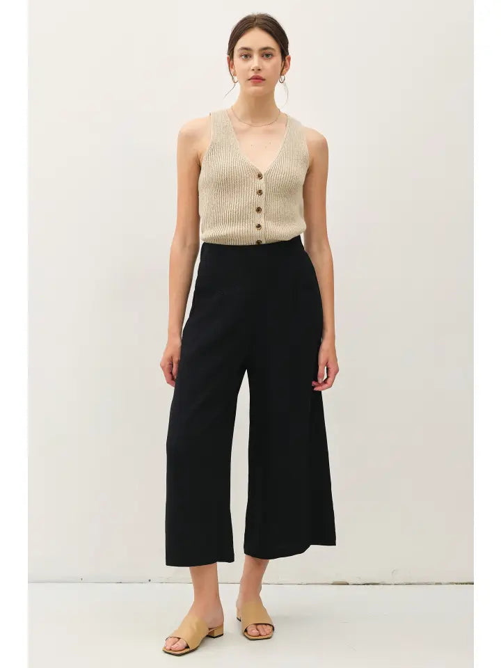 Slip-On Linen Culottes