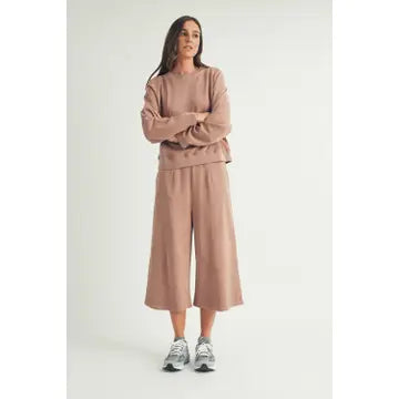 High Rise Wide Leg Cropped