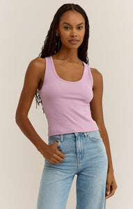 Essy Rib Top Washed Orchid