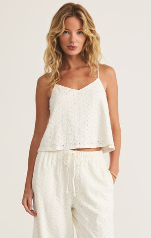SYLVIE KNIT EYELET TANK