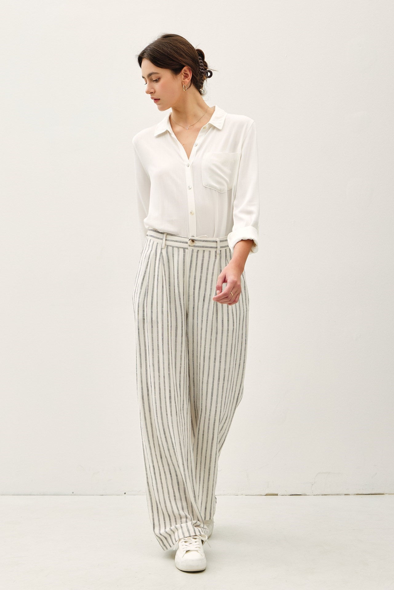 Wide Leg Striped Pant