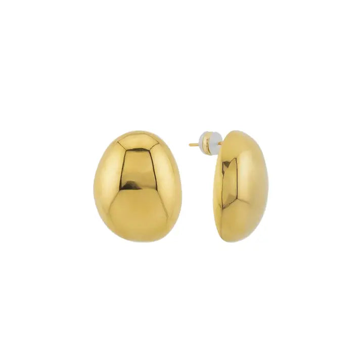 Waterproof Gold Statement Dome Earring