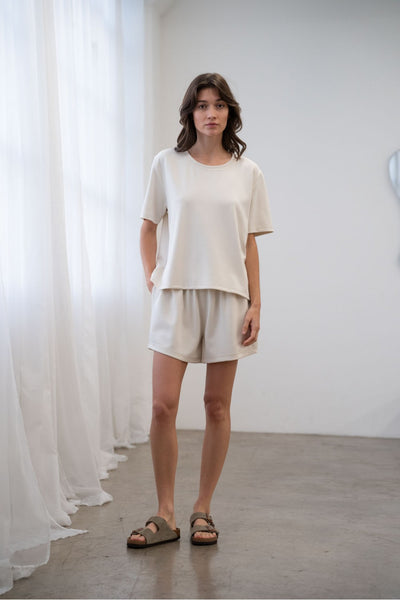 High Low Short Sleeve Top