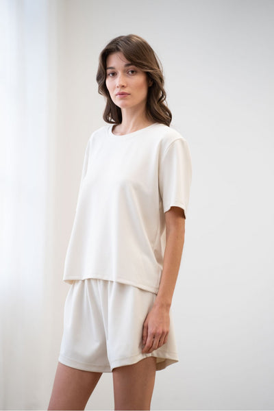 High Low Short Sleeve Top