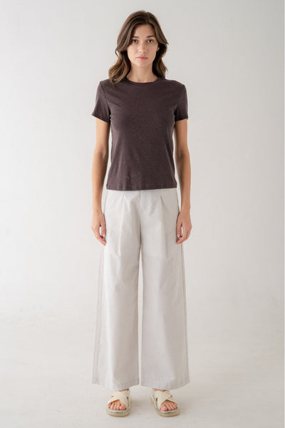 High Waist Striped Wide Leg Trousers