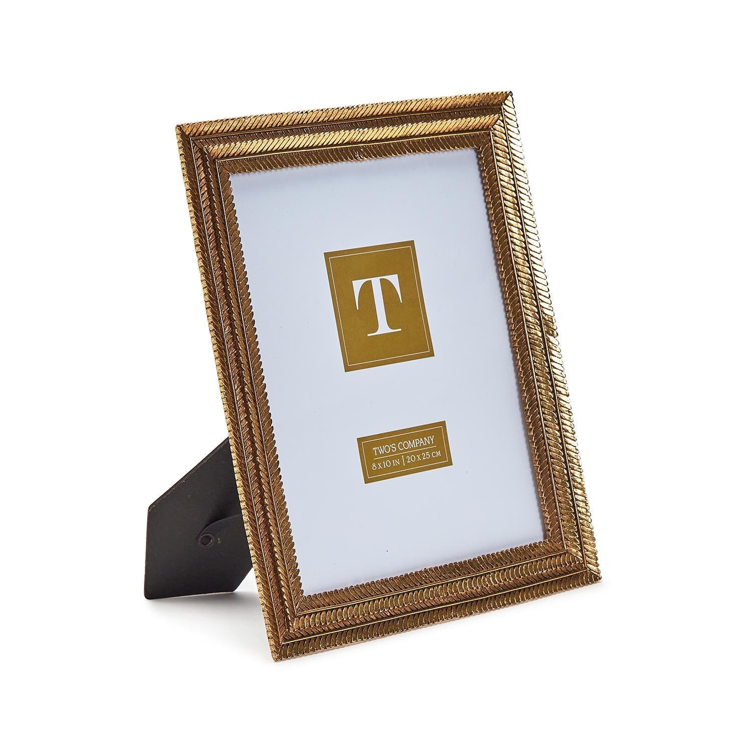 Gold Fern 8x10 Photo Frame