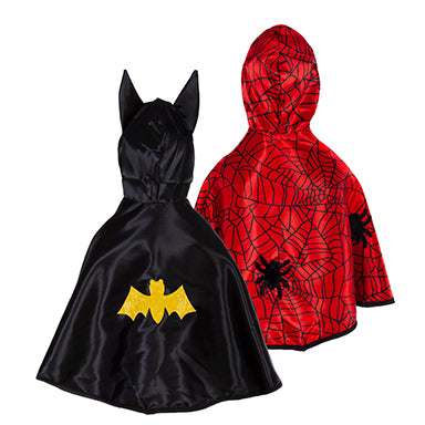 Reversible Spider/Bat Toddler Cape, Size 2-3T