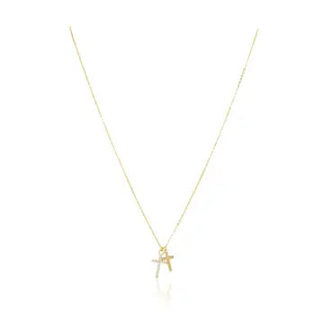 Double Cross Necklace