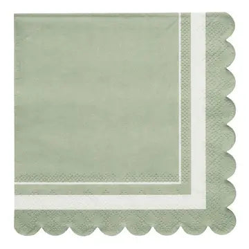 Cocktail Napkin Scalloped Edge