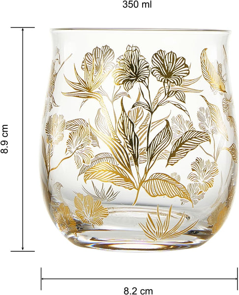 Vintage Gold Floral Decorative Glassware