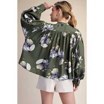 Floral Blouse Long Sleeve