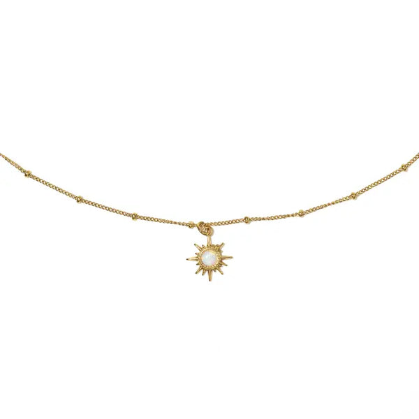18K Gold Opal Constellation Pendant Necklace