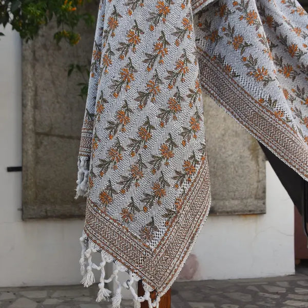 Artisian Block Printed Throw Blanket - Deepika