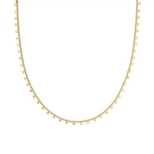 18K Gold Lined Heart Choker