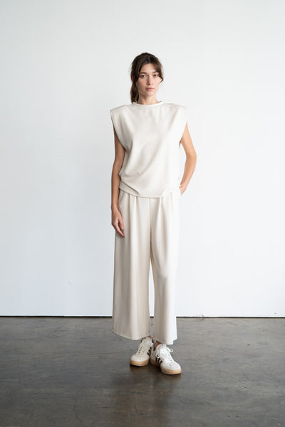Pleated Wide Leg Sweatpants
