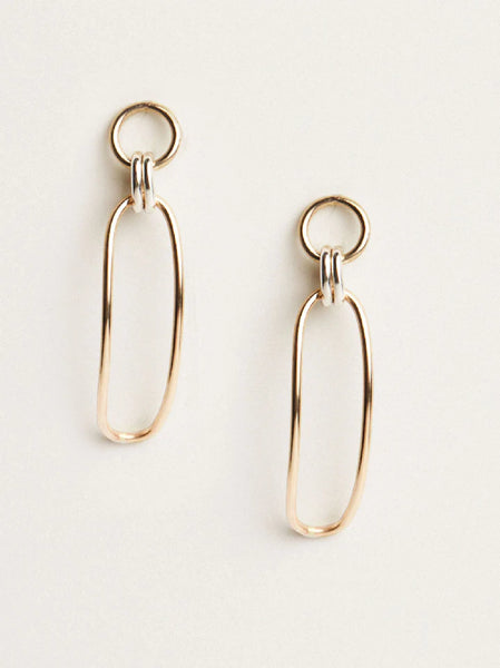 Date Night Two-Tone Drop Earrings