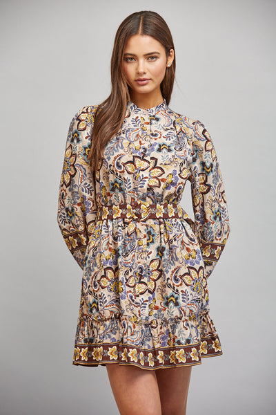 Border Print Dress