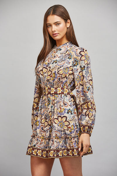 Border Print Dress