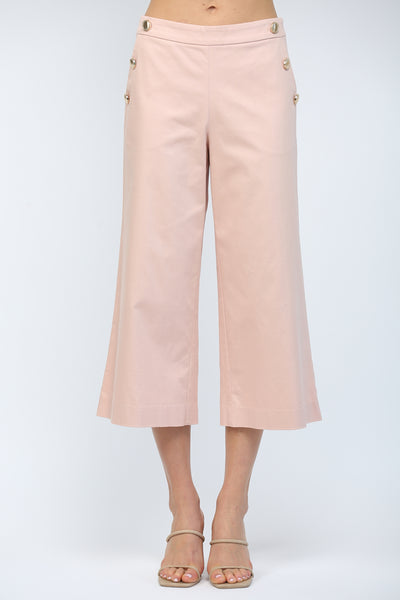 High Waisted Cropped Wide Leg Pants