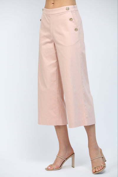 High Waisted Cropped Wide Leg Pants