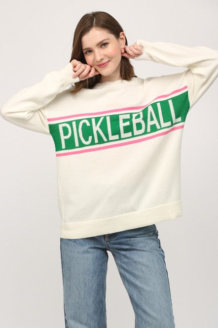 PICKLEBALL CREW NECK SWEATER