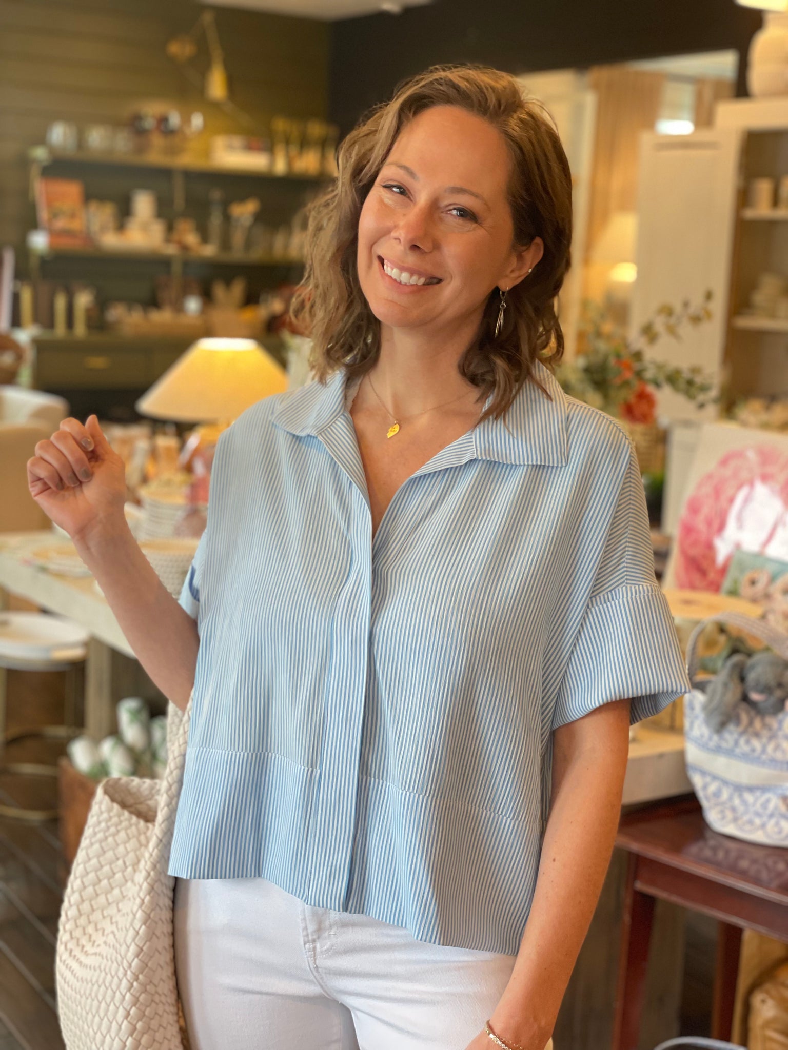 Short Sleeve Striped Top