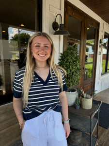 V-Neck Stripe Shirt