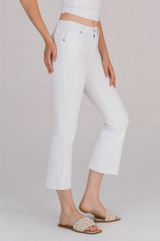 White Clean Cup Cropped Happi Jean