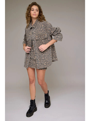 Cheetah Print Oversized Shirt