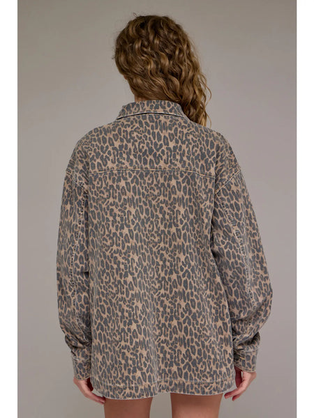 Cheetah Print Oversized Shirt