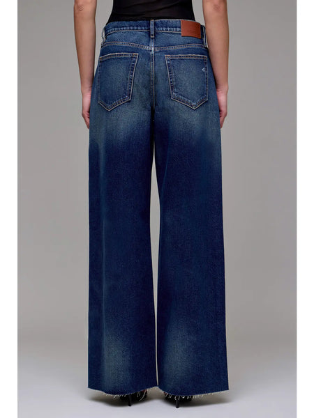 Dark Wash Low Slub Oversized Baggy