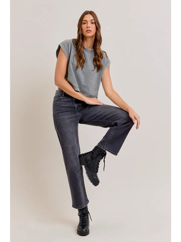 Charcoal Wash Clean Stretch 28” Inseam