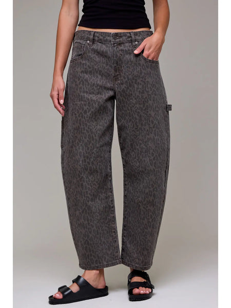 Brown Cheetah Cropped Carpenter Barrel